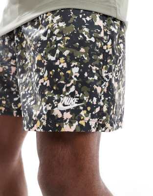 Nike Club Regrind Speckled Print Shorts In Green