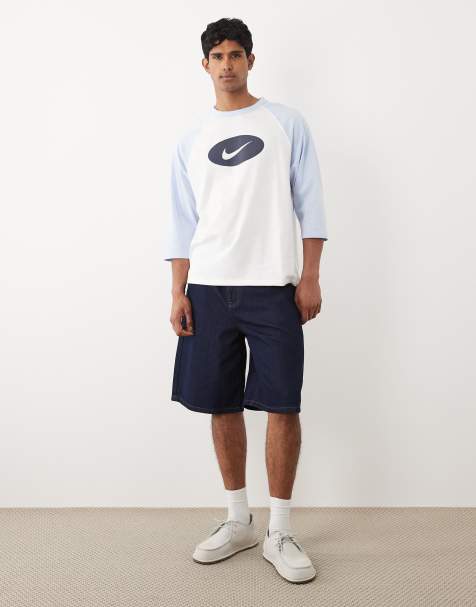 Nike Club Reissue logo T-shirt in light blue - view 1