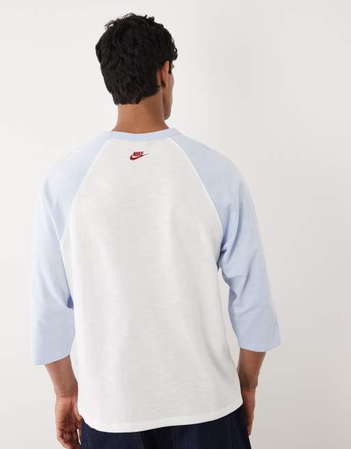 Nike Club Reissue logo T-shirt in light blue , 3 of 5