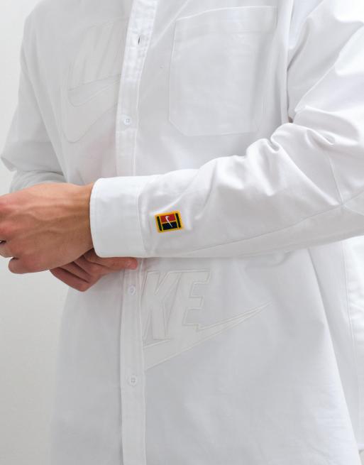 Nike Club Rules camisa Oxford en blanco, 3 de 5