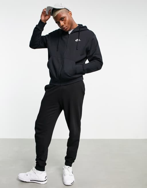 Nike Club – Schwarze Kapuzenjacke mit Reißverschluss, BV2645-010, 3 von 4
