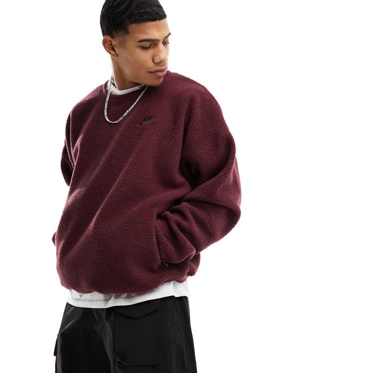 Nike Sportswear Plush Burgundy Crush Sherpa Sweatpants