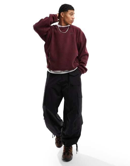 Nike Sportswear Plush Burgundy Crush Sherpa Sweatpants