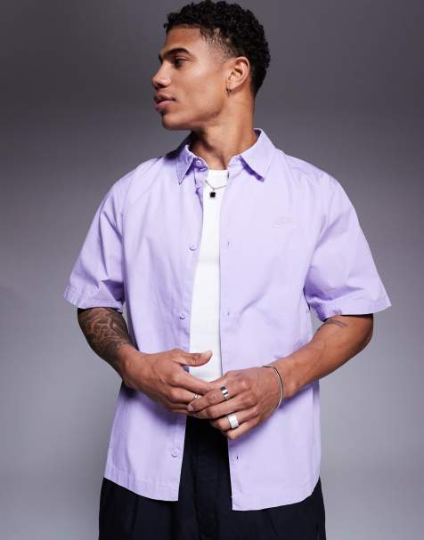 Nike Club short sleeve shirt in lilac - view 1