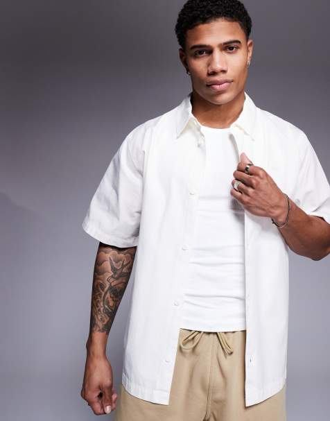 Nike Club short sleeve shirt in off white