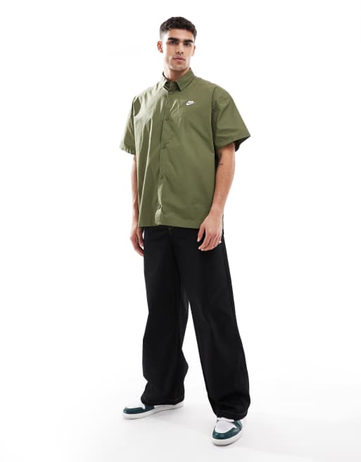 Nike Club short sleeve shirt in olive | ASOS