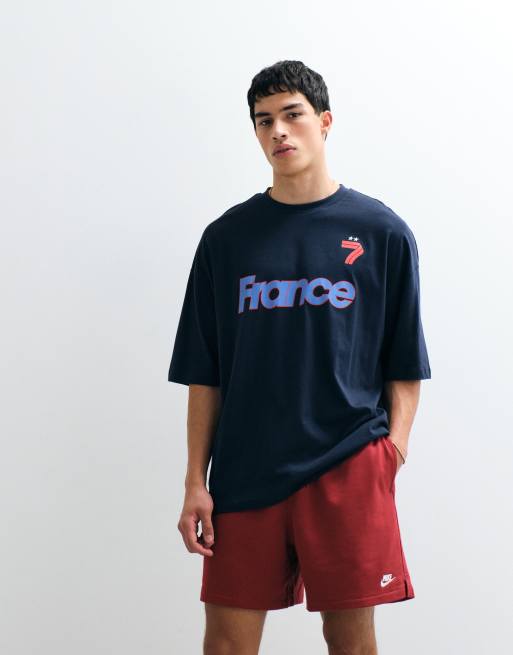 Nike - Club - Short van Franse badstof in rood, 2 van 7