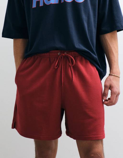 Nike - Club - Short van Franse badstof in rood, 3 van 7