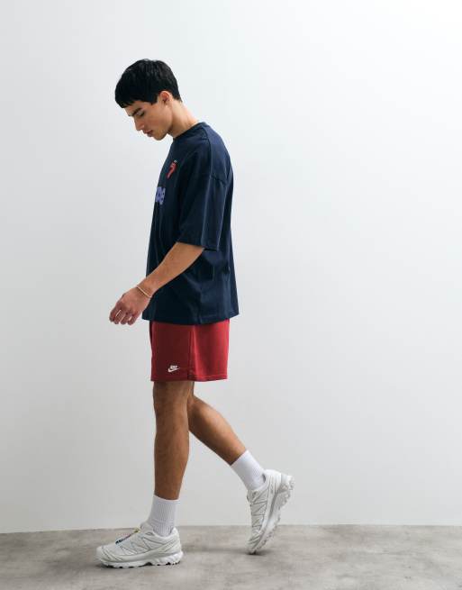 Nike - Club - Short van Franse badstof in rood, 4 van 7