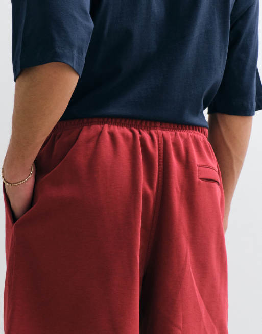 Nike - Club - Short van Franse badstof in rood, 5 van 7