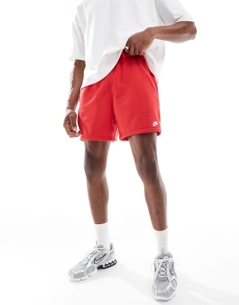 Nike - Club - Short van French Terry badstof in rood - view 1