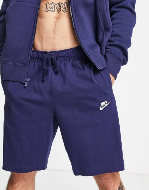 Navy blue nike sweat shorts hot sale