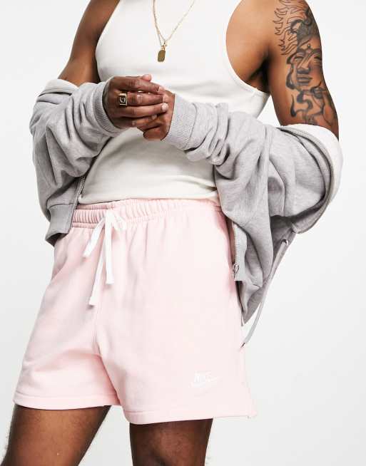 nike club shorts pink