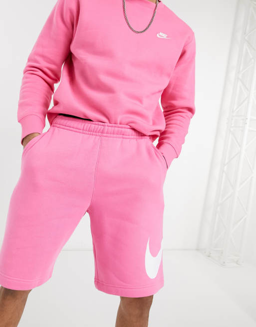 Pink nike 2025 jogger shorts