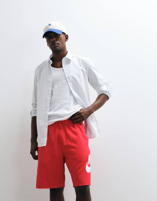 Nike Club shorts in red, 2 of 5