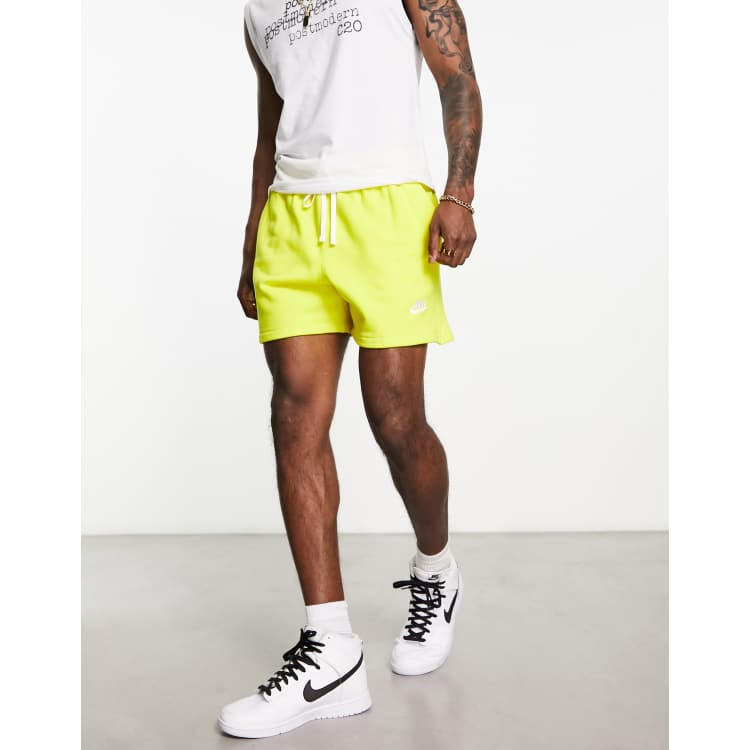 Nike sweat best sale shorts yellow