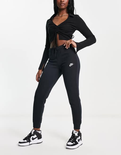 Black skinny joggers women's hot sale