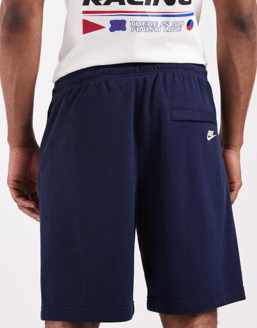 Nike Club - Sorte shorts med Swoosh-logo i frotté, 5 af 5