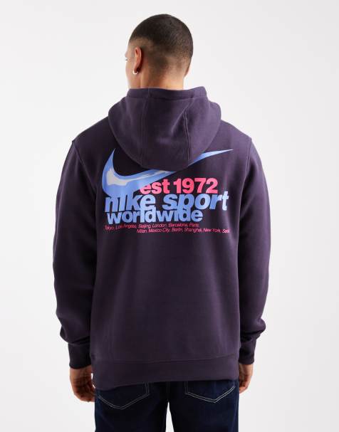 Nike Club sport graphic hoodie in grey - view 1