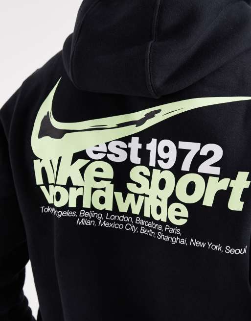 Nike – Club Sport – Svart huvtröja med tryck baktill, 5 av 5
