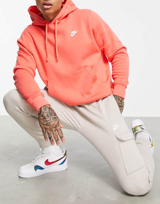 Nike – Club – Stenfärgade mjukisbyxor i cargomodell