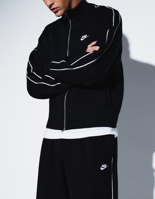 Nike Club stickade joggers i svart och vitt, 2 av 5