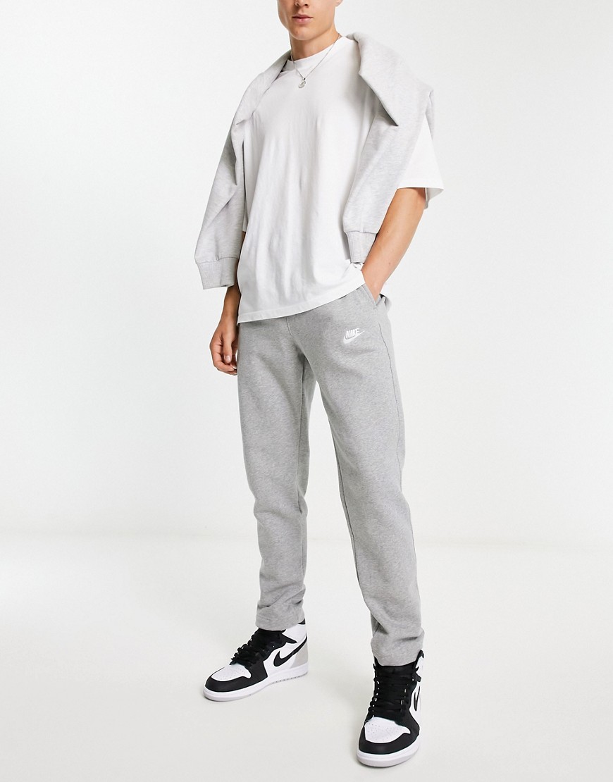 Nike Club straight fit joggers in grey