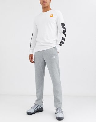 Nike Club straight leg joggers in grey 
