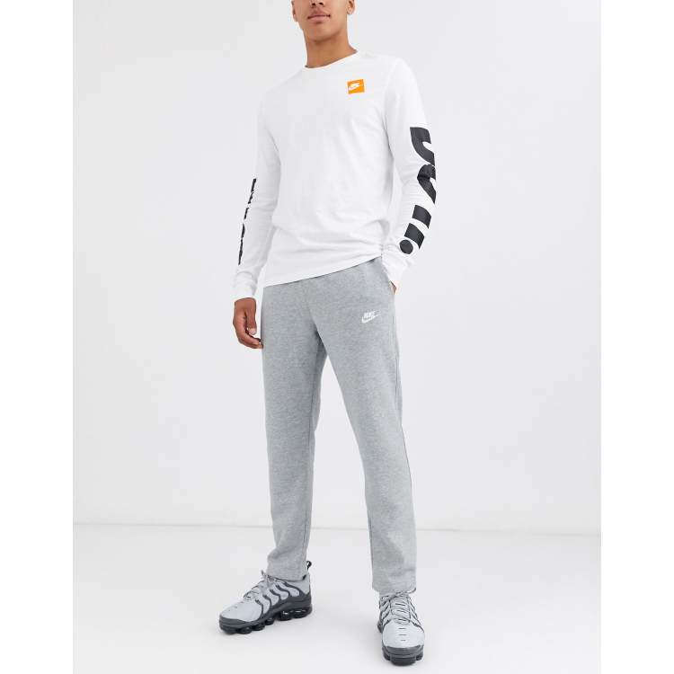 Nike Club straight leg joggers in grey ASOS