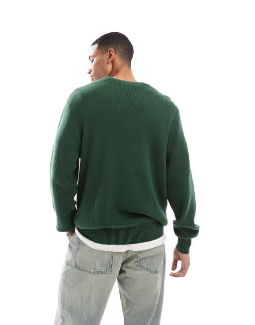 Nike – Club – Strick-Sweatshirt in Dunkelgrün mit Rundhalsausschnitt, 2 von 4