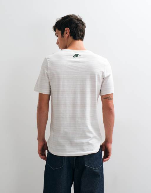 Nike Club stripped t-shirt in off white , 2 of 5
