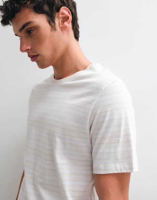 Nike Club stripped t-shirt in off white , 3 of 5