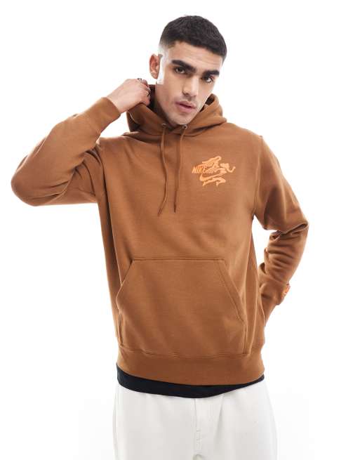 Nike Club Sweat à capuche avec imprimé Victory Marron ASOS