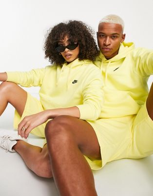 Nike - Club - Sweat à capuche molletonné unisexe - Jaune citron
