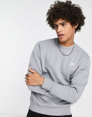 Nike Club sweat in particle grey - ASOS Price Checker