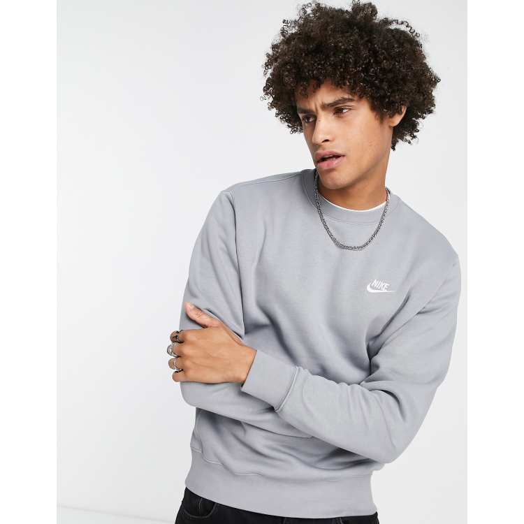 Nike Club sweat in particle grey ASOS