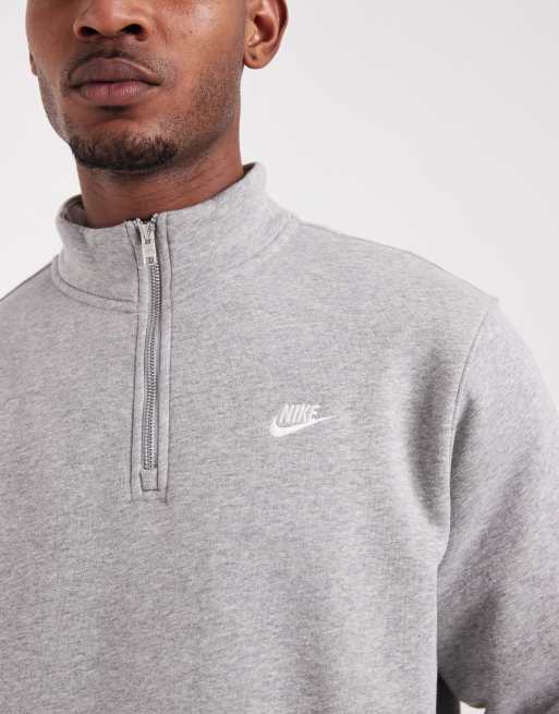 Nike - Club - Sweat-shirt à logo et col zippé - Gris, 3 de 5