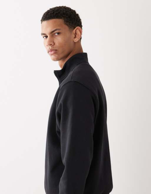 Nike - Club - Sweat-shirt à logo et col zippé - Noir, 4 de 5
