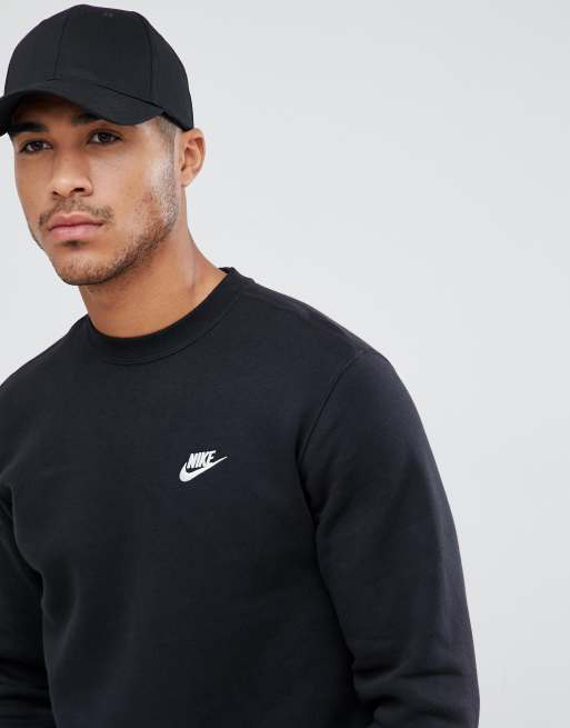 Nike - Club - Sweat-shirt ras de cou à virgule - Noir 804340-010, 3 de 4