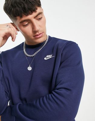 Nike Club crew neck sweatshirt in navy - ASOS Price Checker