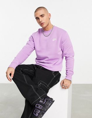 Nike Club sweatshirt in purple - ASOS Price Checker