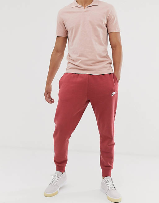 Nike Club sweatpants in burgundy | ASOS
