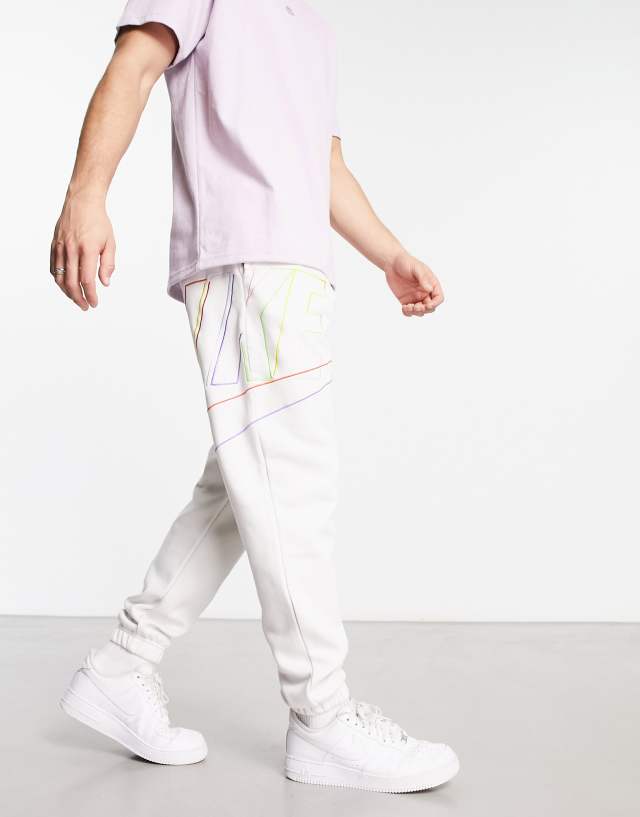 Nike Club sweatpants in white