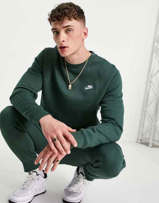 Nike Club Sweatshirt Green | ASOS