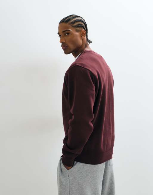Nike Club sweatshirt in burgundy, 3 of 5