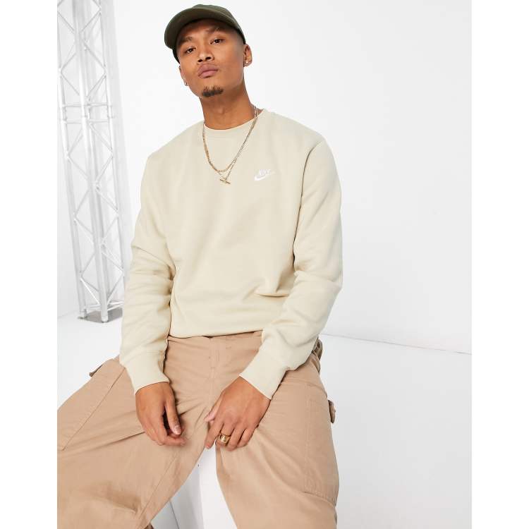 Beige sale nike sweatshirt