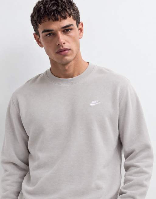 Nike Club sweatshirt in light brown, 8 of 10