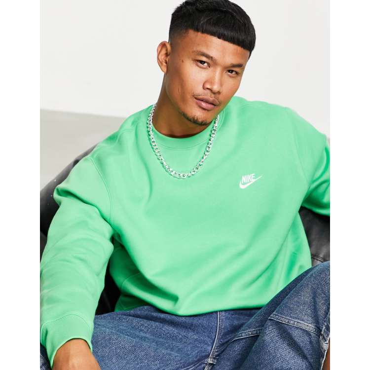 Nike Club sweatshirt in light green spark ASOS