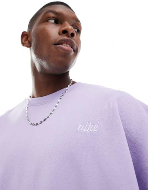 Nike Club sweatshirt in lilac ASOS