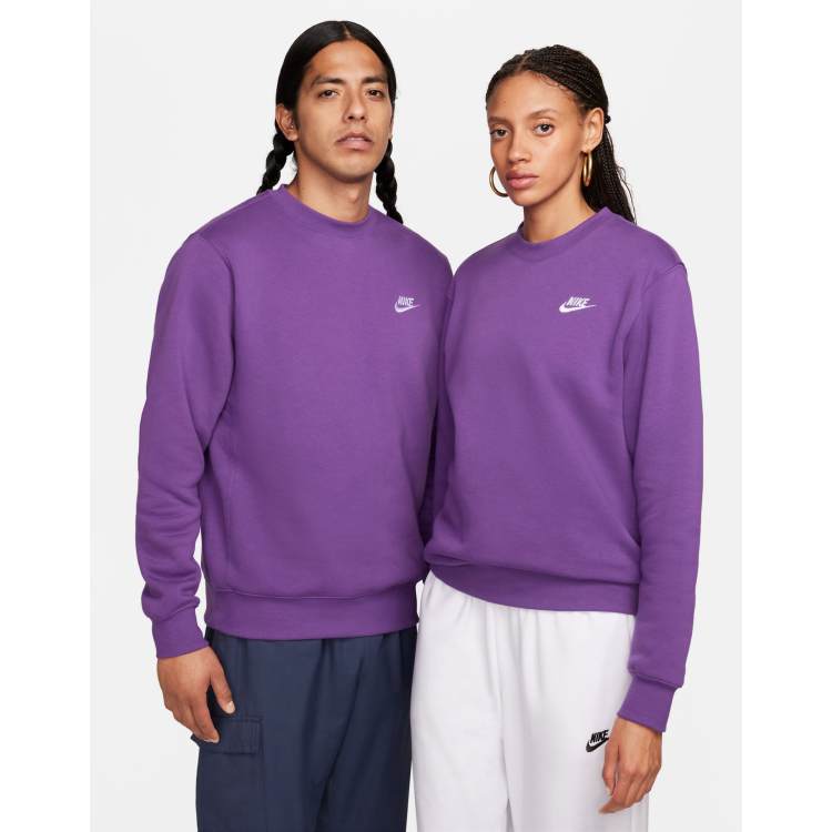 Nike Club sweatshirt in purple ASOS